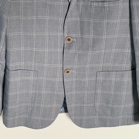 Paisley & Gray Slim Fit 2-Button Plaid Sport Coat Blazer Jacket 35408 - Picture 8 of 15